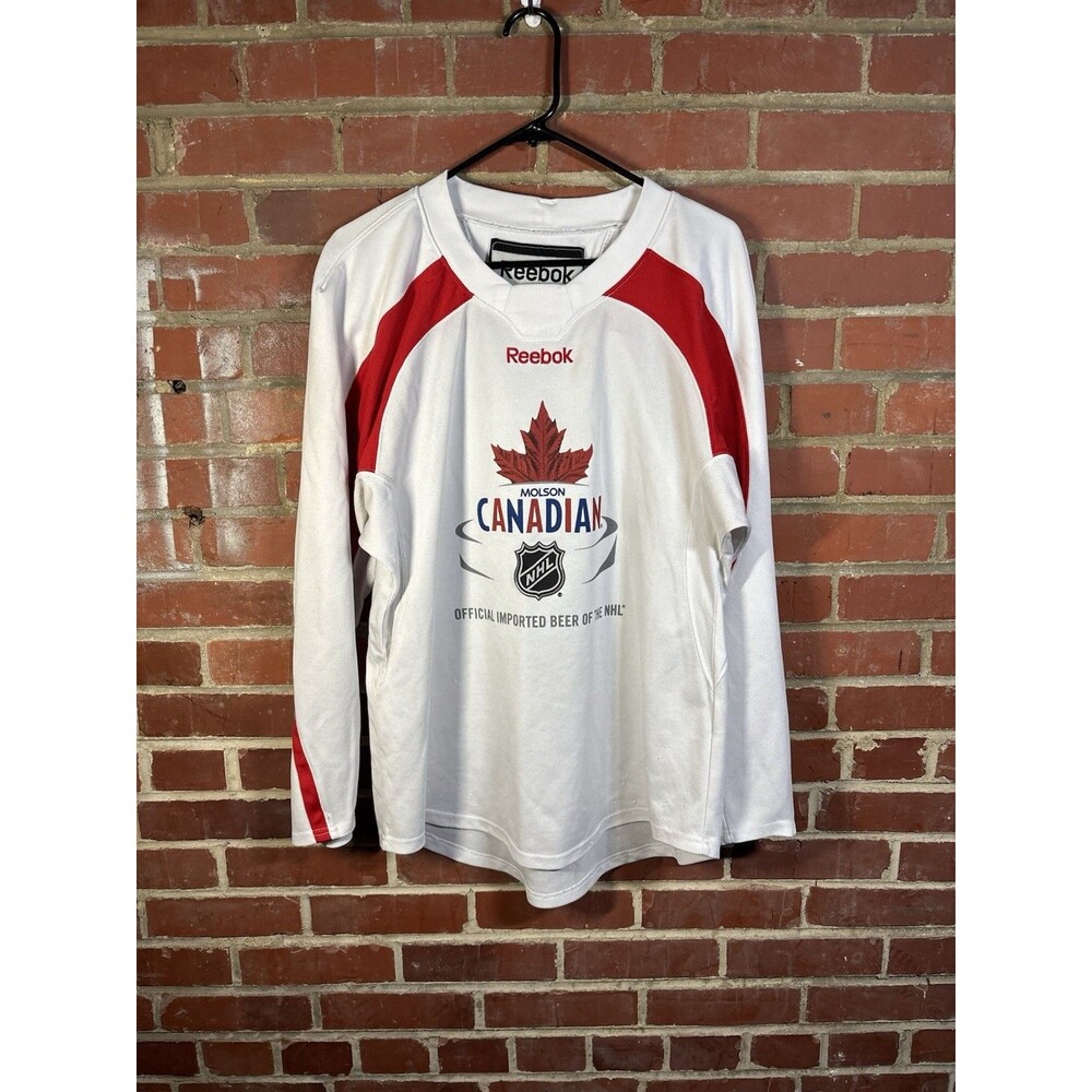Reebok NHL Molson Canadian Hockey Jersey Long Sleeve Men’s Adult Medium